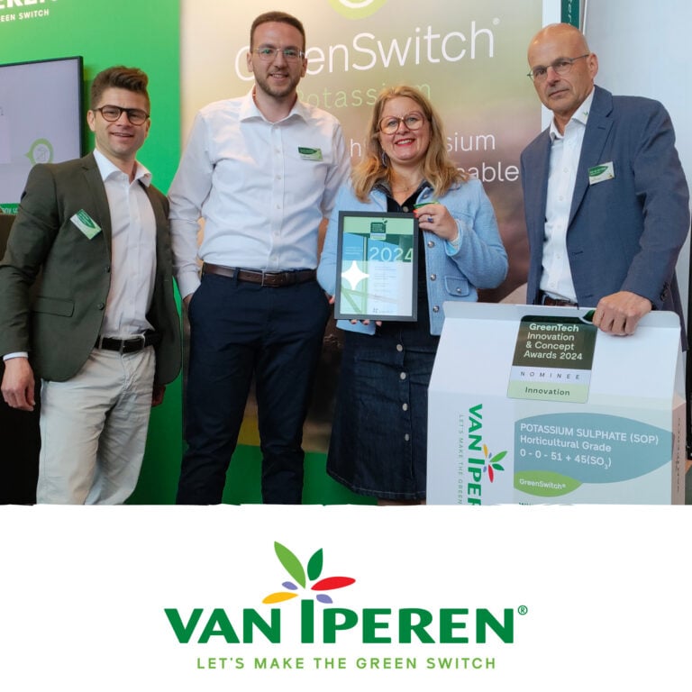 The Van Iperen team receives recognition as a finalist for the GreenTech Innovation Award
